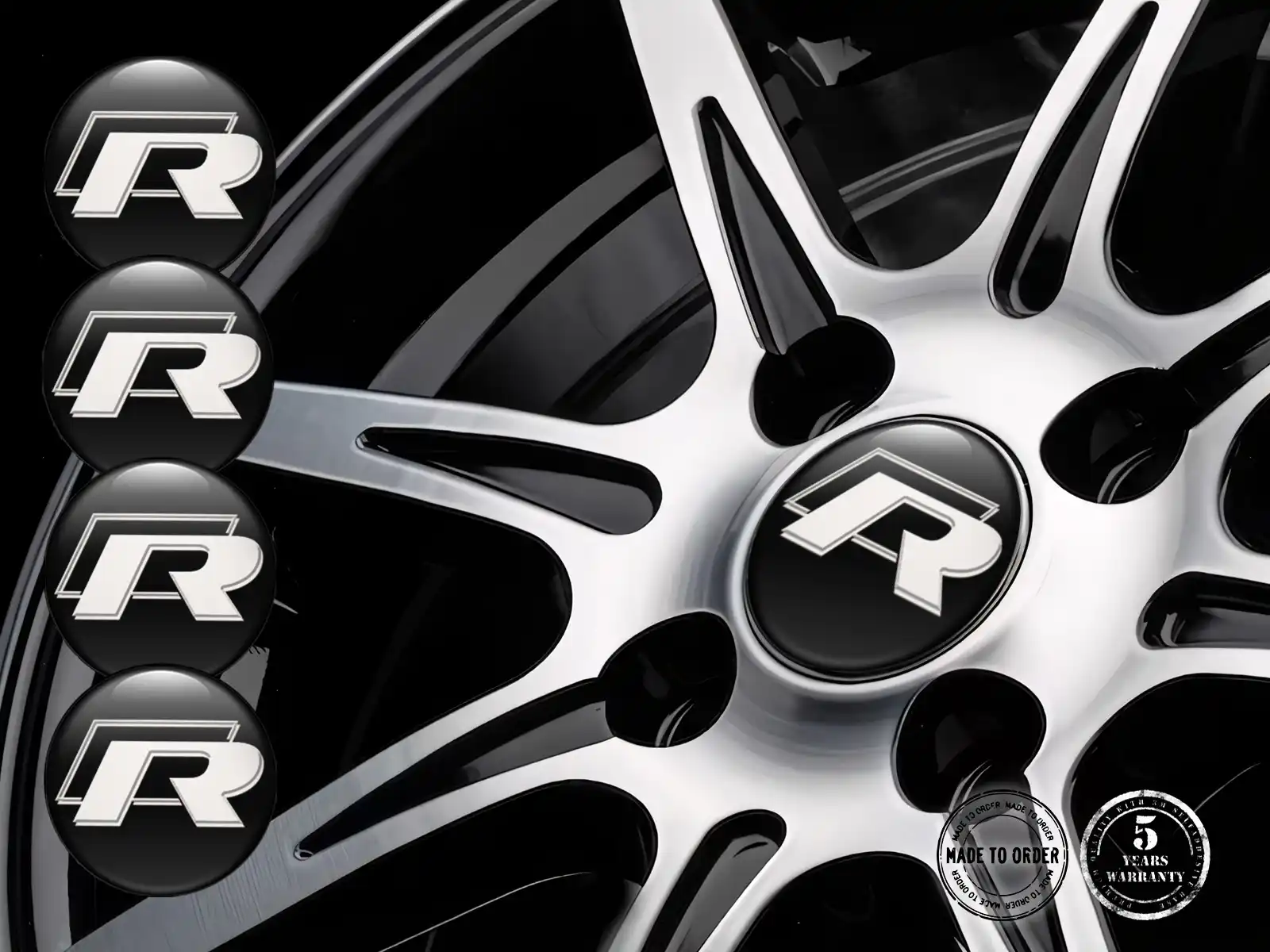 Hub Cap Sticker Design Resin Dome Labels